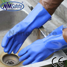 Los guantes largos del trabajo del PVC del puño de NMSAFETY guante del guantelete del guante de la mano